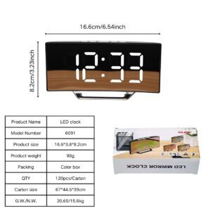 LED Mirror Alarm Clock