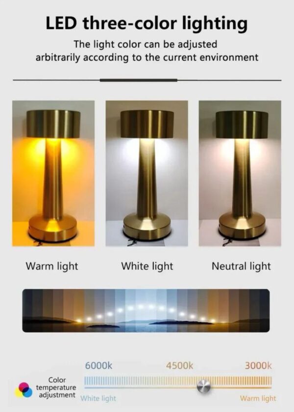 Premium Metal Rechargeable Lamp