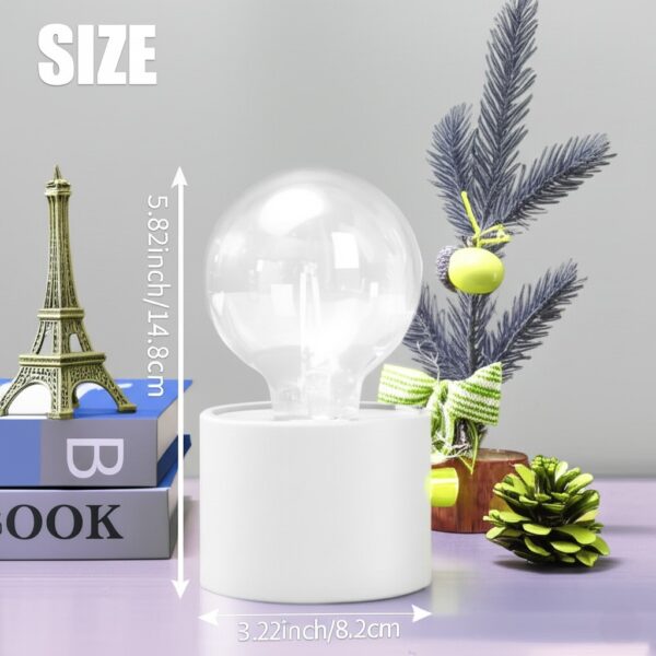 Retro Edison Bulb Cordless Table Lamp - Rechargeable & Dimmable Night Light - Image 5
