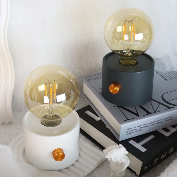 Retro Edison Bulb Cordless Table Lamp - Rechargeable & Dimmable Night Light - Image 2