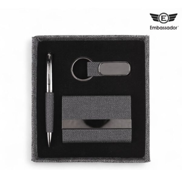 Embassador Executive 3-in-1 |Pen, Keychain & Card Holder| Gift Set - Image 2
