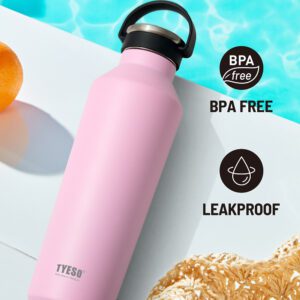 TYESO Vacuum Insulated Sports Bottle with Soft Silicone Handle (750 ml)  or (25 OZ)