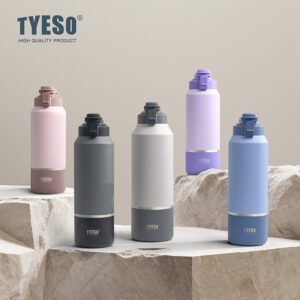 TYESO PowerFlow Color Block Sports Bottle with Safety Lock (1200 ML) or (40.5 OZ)