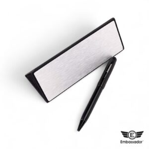 Model No. E-007 (Executive Name Plate & Pen Set – Embassador® Collection)