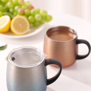 TYESO Gradient Vacuum Coffee Mug with Plastic Handle(473 ml) or (16 OZ)