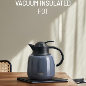 TYESO Vacuum Insulated Teapot with Strainer (1000 ml) or (34 OZ)