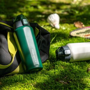 TYESO Sports Bottle With Unique Square Shape & One-touch Open lid (600 ml) or (20 OZ)