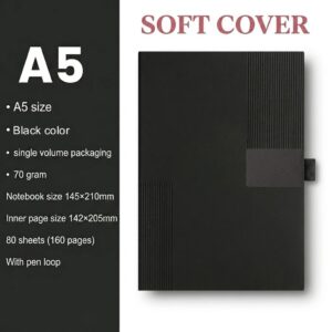 Model # BS-231 A5 Size Notebook Black (Soft Cover)