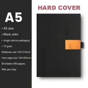 Model # BS-231 A5 Size Notebook Black Rose Gold  (Hard Cover)